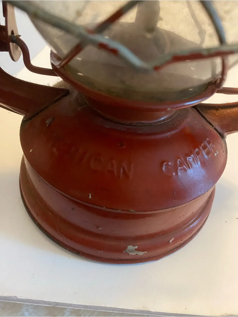 Vintage WangGuang Red American Camping Kerosene Lamp 12